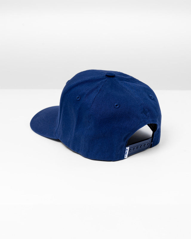 Gorra Snapback MAJA®, Azul marino, vista posterior, Algodón, protección solar y estilo casual