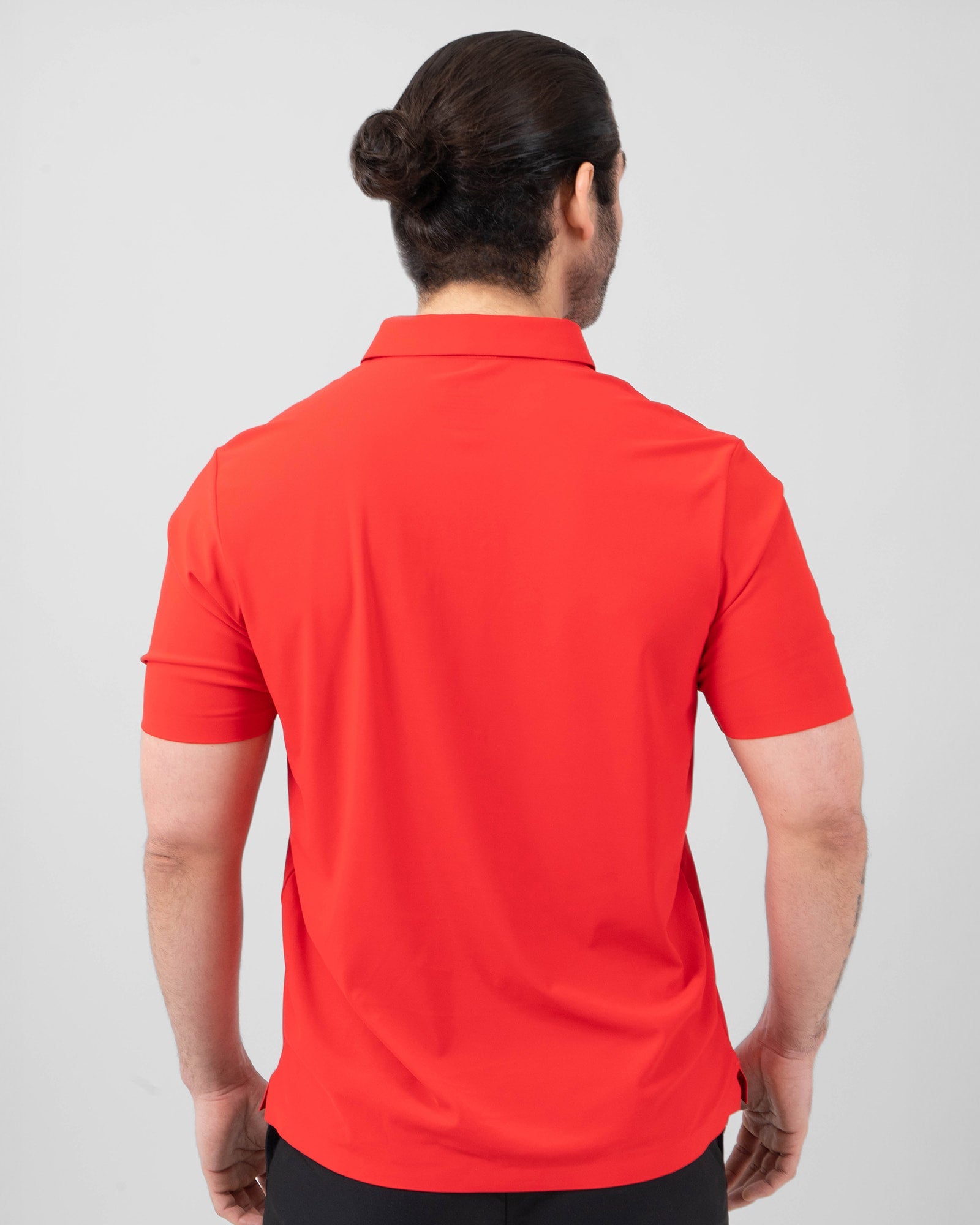 Polo Seamtaping Horizonte, Rojo, vista posterior, fit Regular, Poliéster, con Tela estiramiento 2 vías, uso versátil