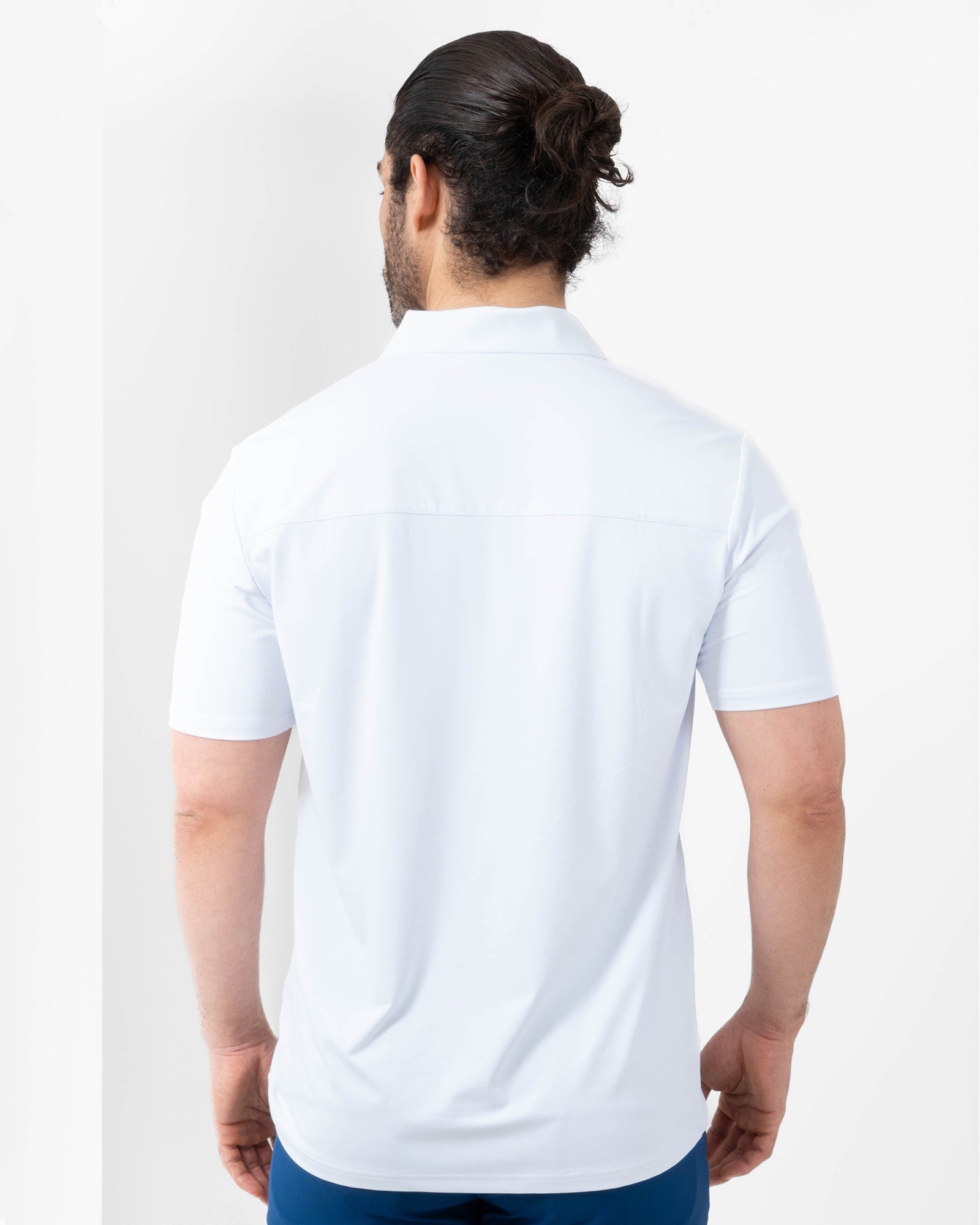 MAJA® Polo, Blanco, vista posterior, fit Regular, Poliéster, con Protección UV UPF50+, uso versátil