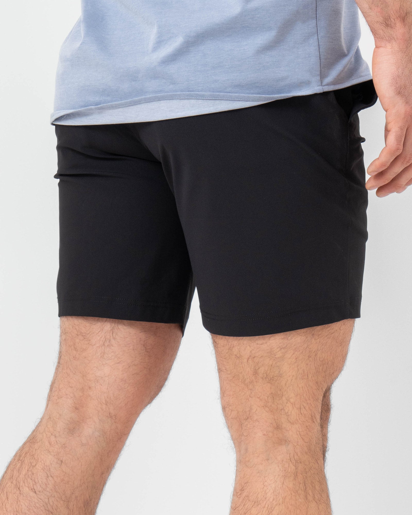 Short Slim MAJA® Formal, Negro, vista posterior, fit Slim, Poliéster, con Tela estiramiento 4 vías, cómoda para entrenamiento