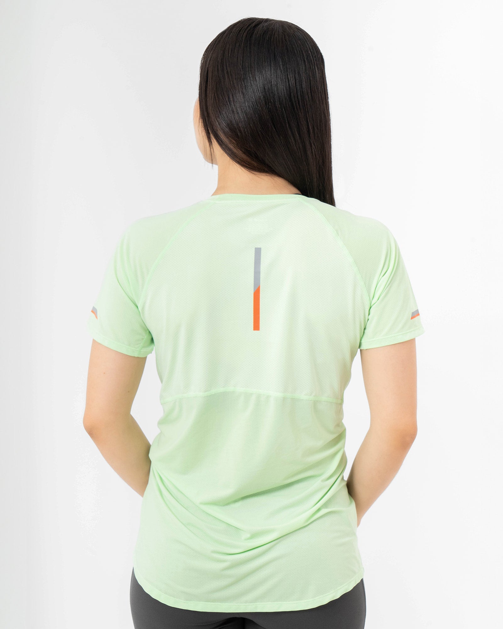 Playera MAJA® Estrella, Verde, vista posterior, fit Regular, Poliéster, con Branding con reflectivo, uso versátil