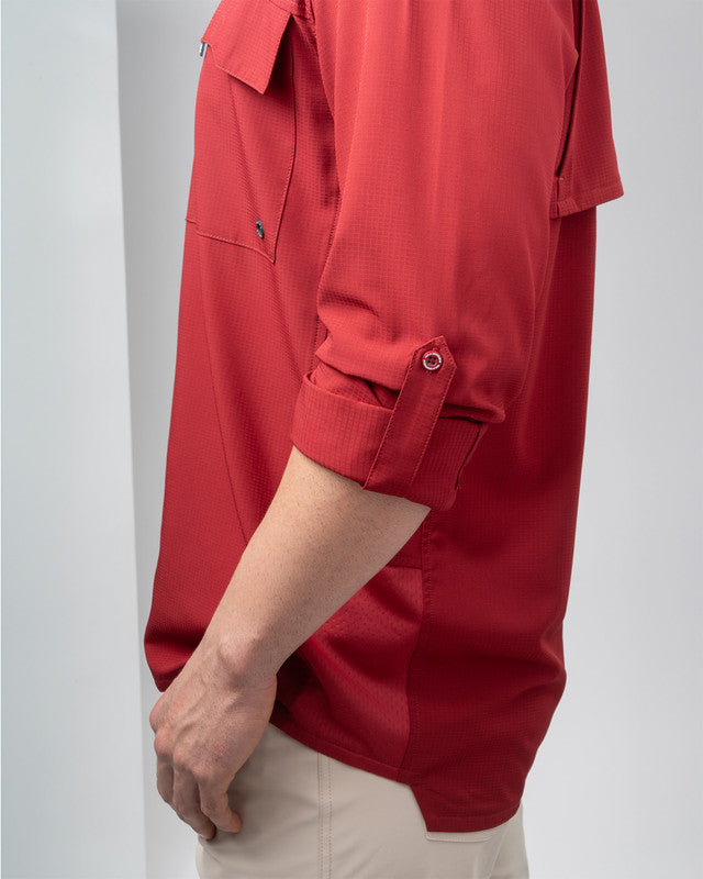 Camisa Outdoor Equipo MAJA®, Tinto, detalle, fit Relajado, Poliéster, con Tela antidesgarro, ideal para oficina