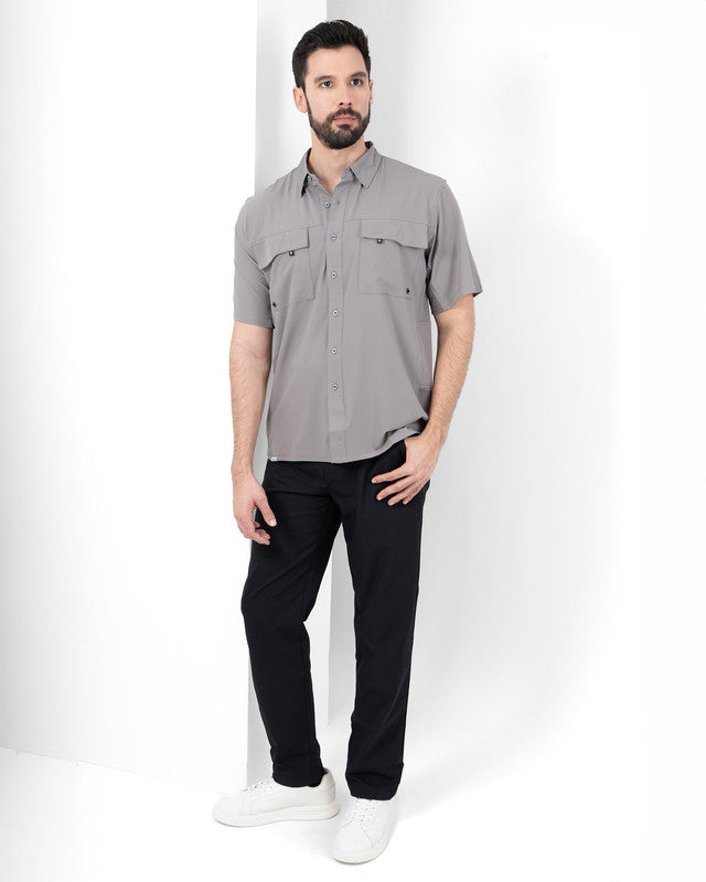 Camisa Outdoor Equipo MAJA®, Gris, detalle, fit Relajado, Poliéster, con Tela antidesgarro, ideal para oficina
