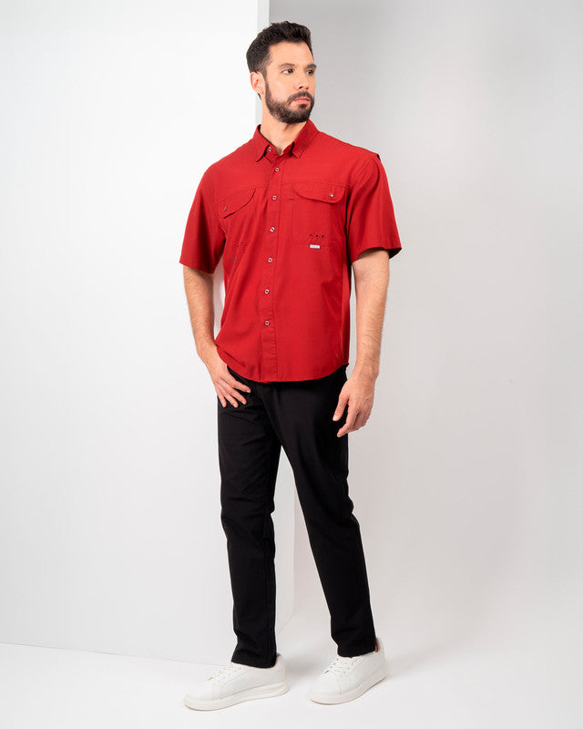 Camisa MAJA® Outdoor Signature, Tinto, detalle, fit Relajado, Poliéster, con Tela antidesgarro, ideal para oficina