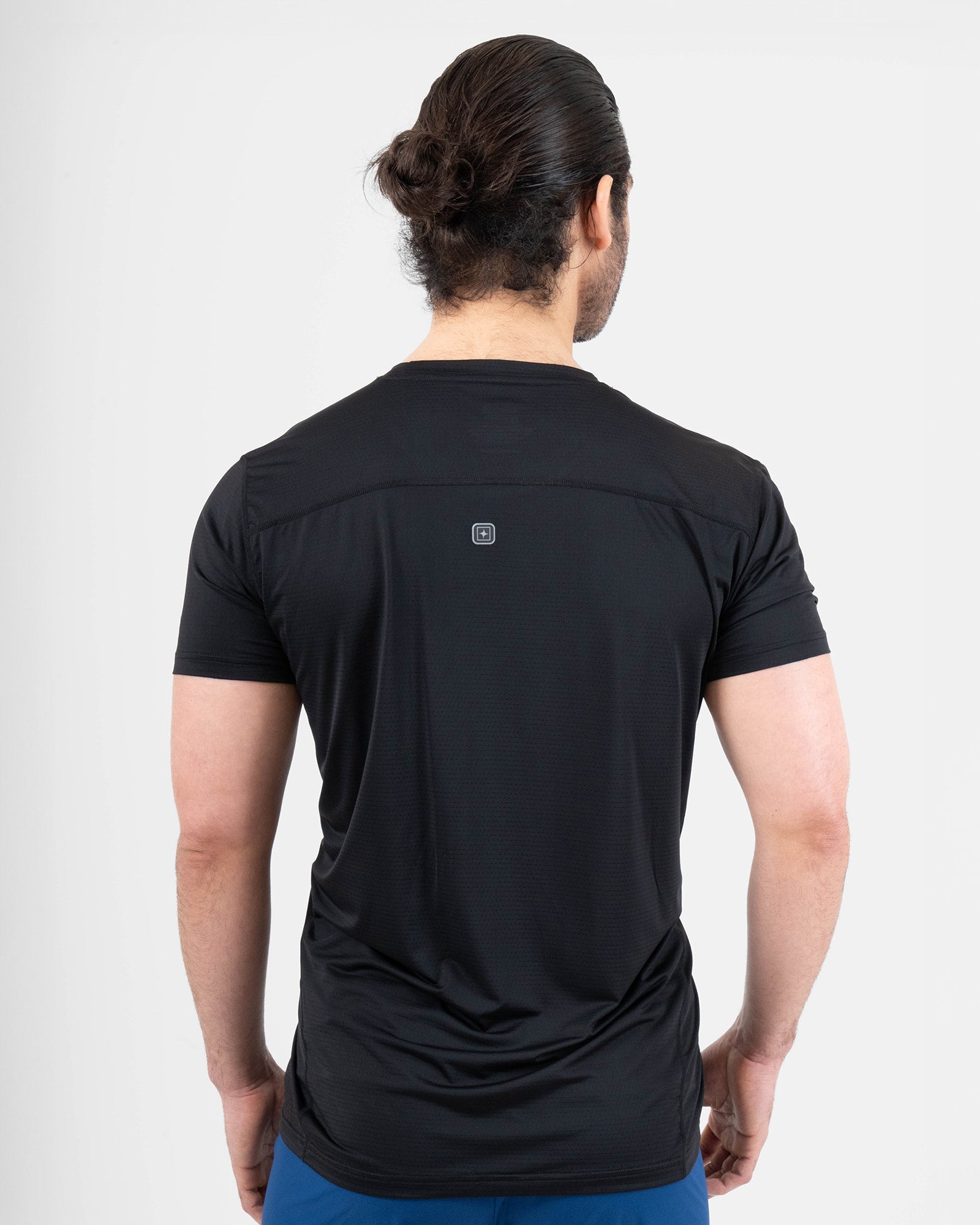 Playera Active MAJA®, Negro, vista posterior, fit Relajado, Poliamida, con Branding con reflectivo, uso versátil