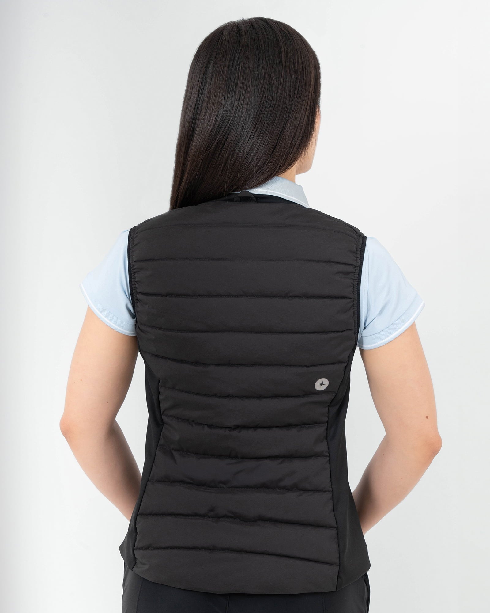 Chaleco Polar MAJA®, Negro, vista posterior, fit Slim, Poliéster, para uso casual o entrenamiento